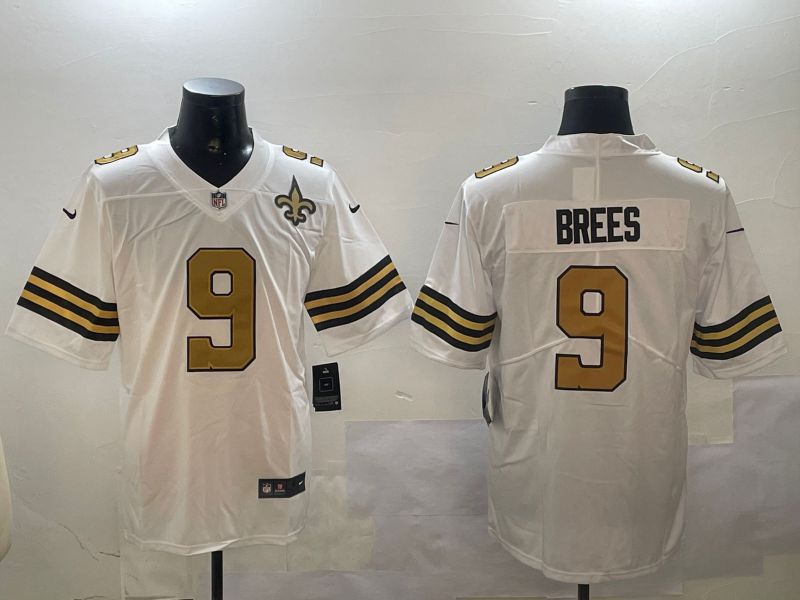 Men New Orleans Saints #9 Brees White 2024 Nike Limited NFL Jersey style 01043->new orleans saints->NFL Jersey